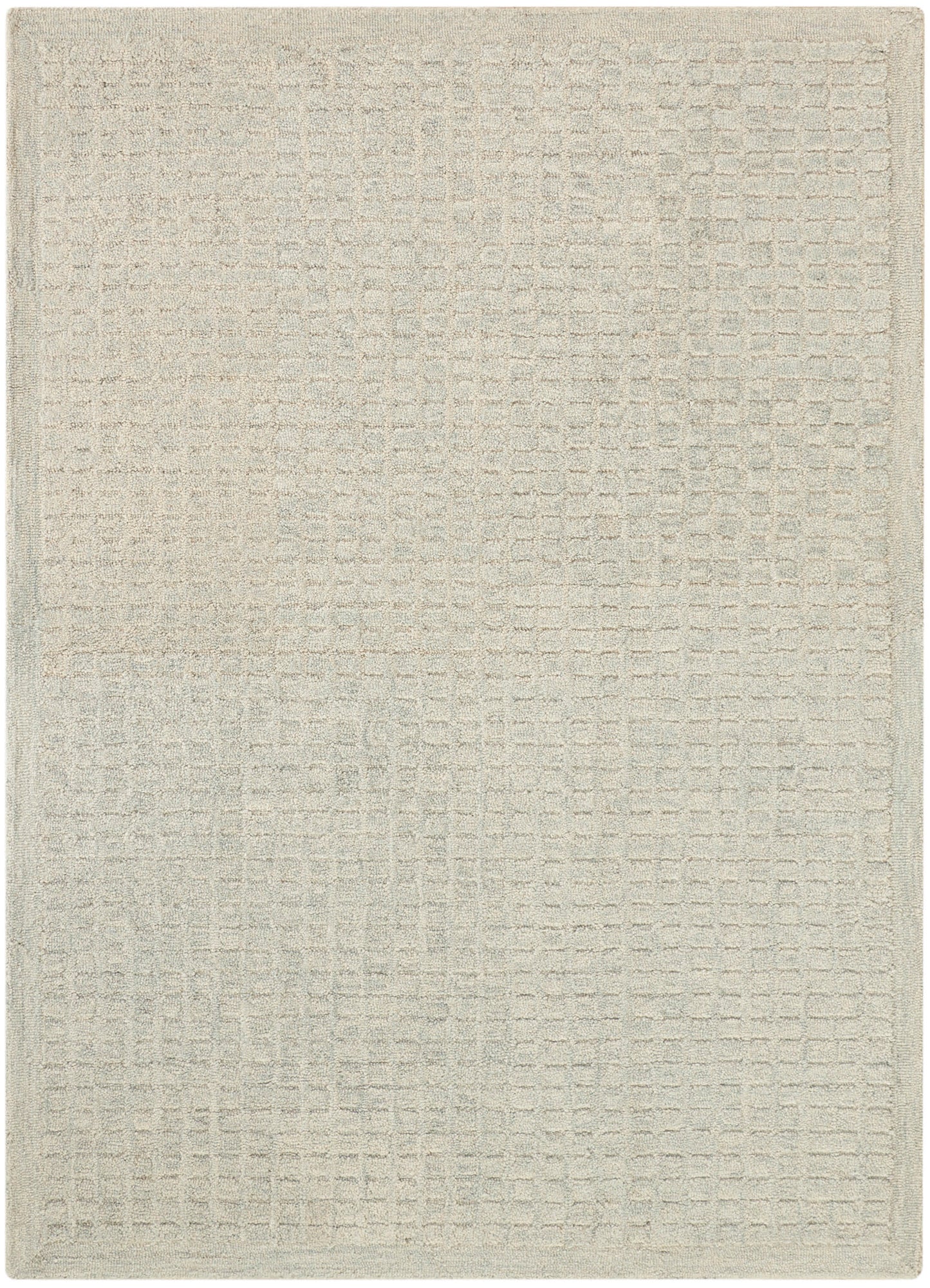 DKNY Pure Grids 5'3" x 7'3" Light Blue Contemporary Indoor Rug
