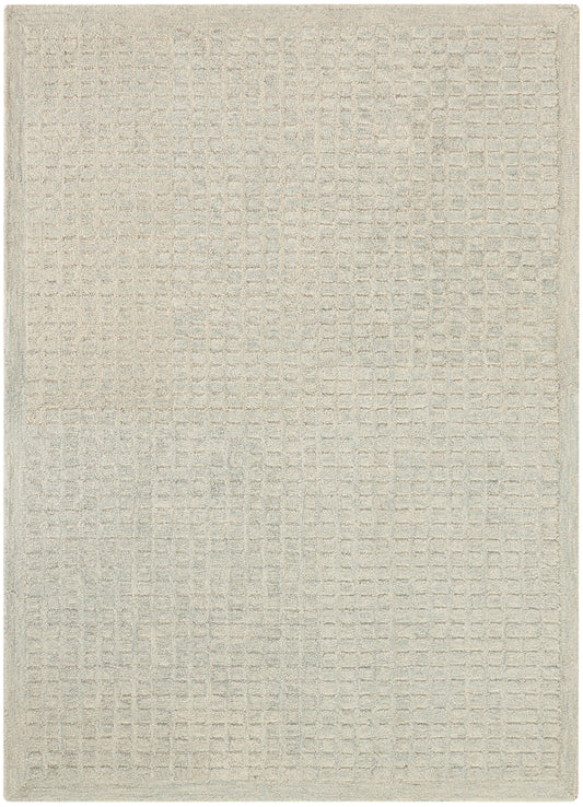 DKNY Pure Grids 5'3" x 7'3" Light Blue Contemporary Indoor Rug