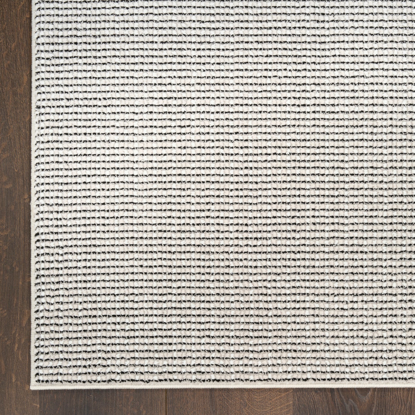 DKNY Atlantic Avenue 5'3" x 7'3" Ivory Black Modern Indoor Rug