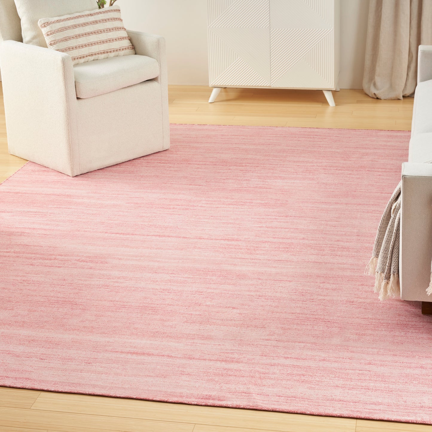 Nourison Washable Essentials 9'2" x 12' Pink Modern Indoor Rug