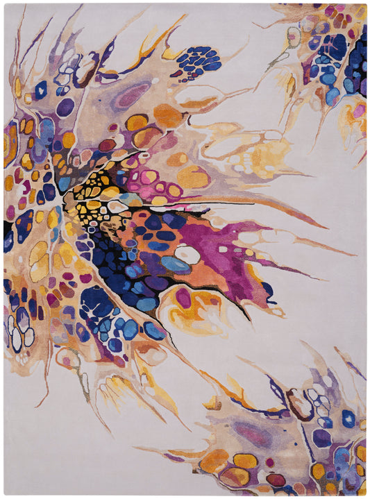 Nourison Prismatic 12' x 15' Grey Lilac Multicolor Modern Indoor Rug