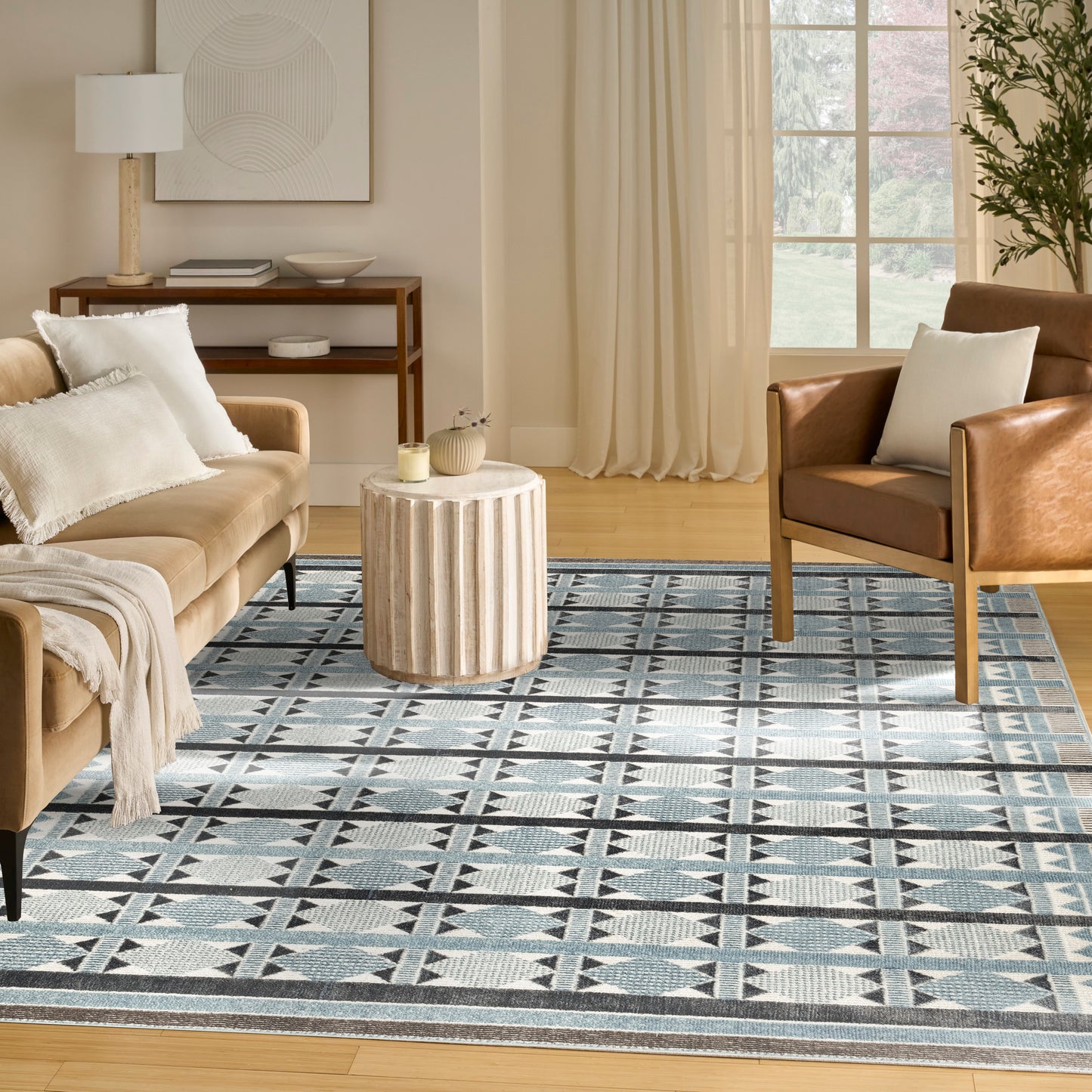 Nourison Nordic 8' x 10' Blue Modern Indoor Rug