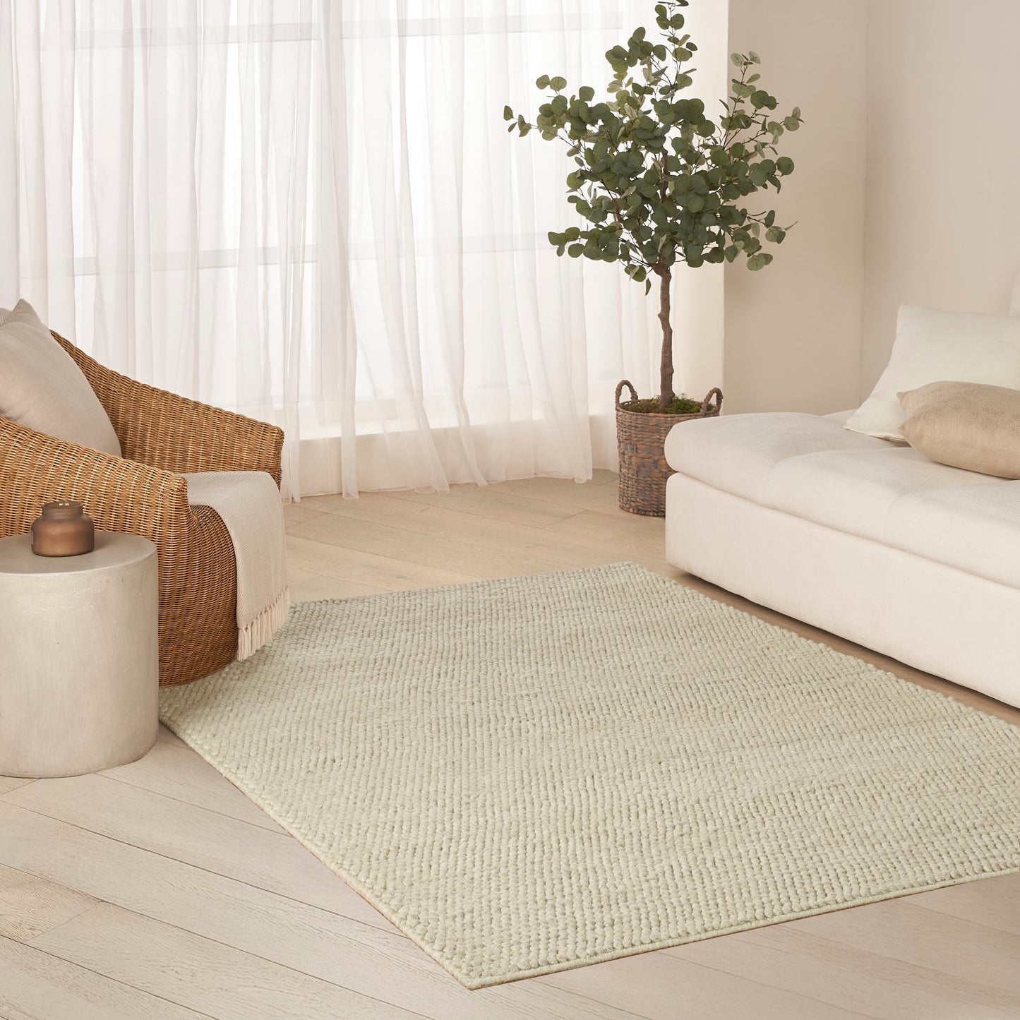 DKNY Pure Knots 4' x 6' Sage Modern Indoor Rug