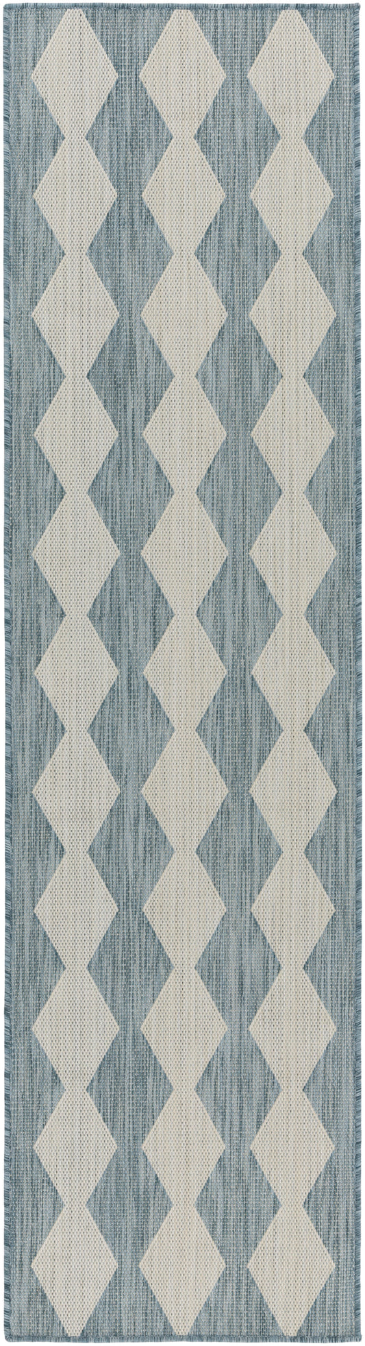 Nourison Positano 2'2" x 10' Aqua Modern Rug