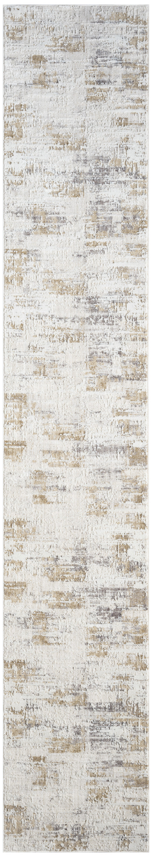 Calvin Klein CK078 Summit 2'2" x 12' Ivory Multicolor Modern Indoor Rug