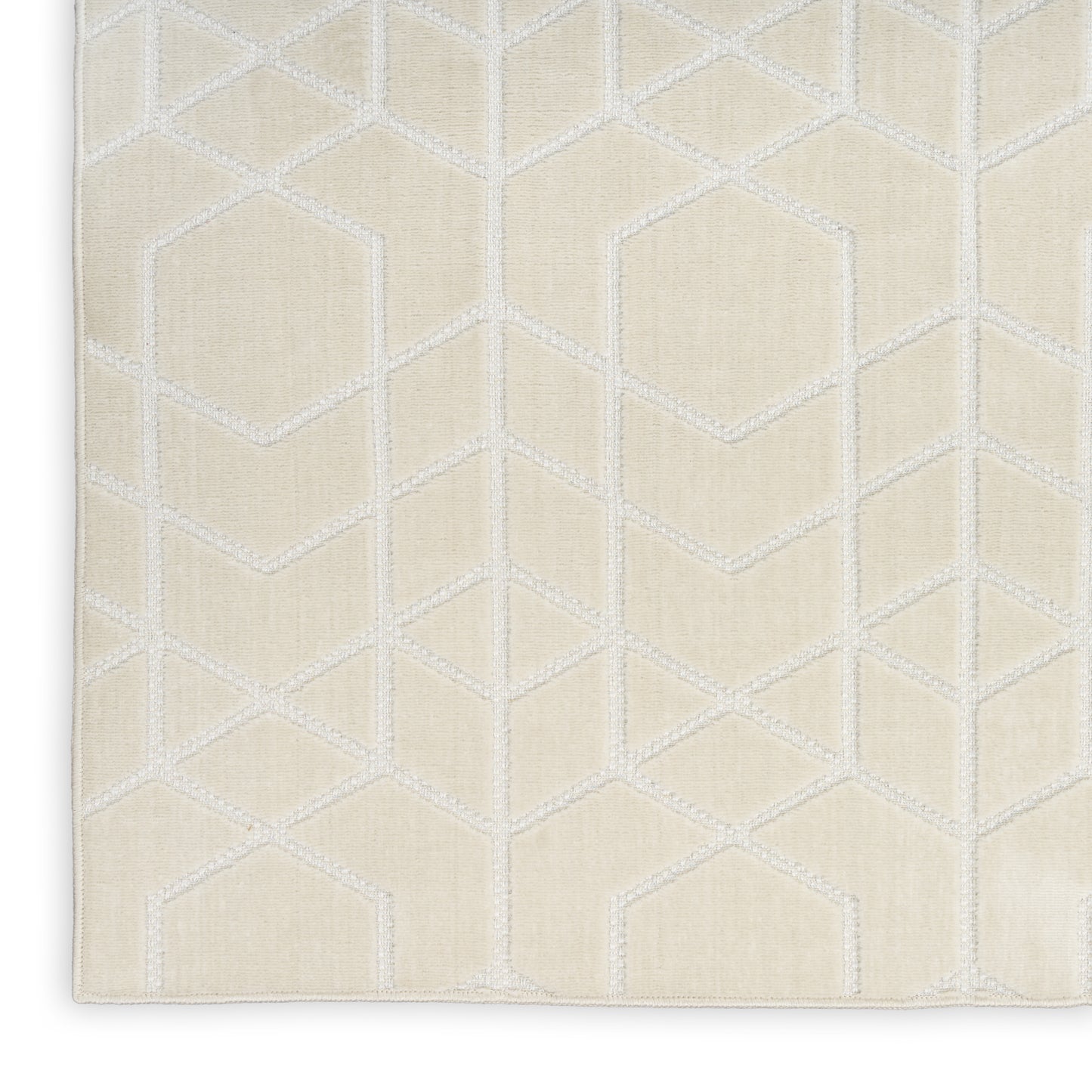 Nourison Washable Charm 2' x 3' Ivory Modern Indoor Rug