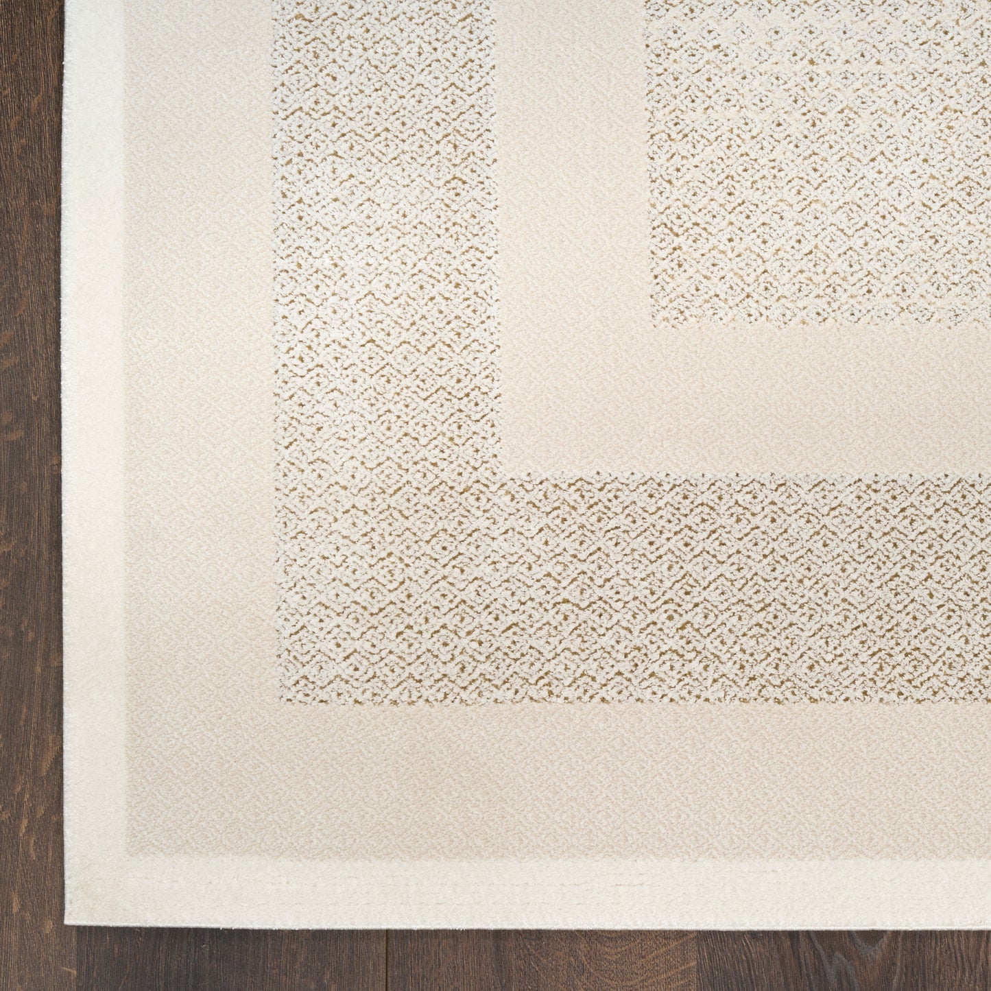 DKNY Grand Street 6' x 9' Ivory Taupe Modern Indoor Rug