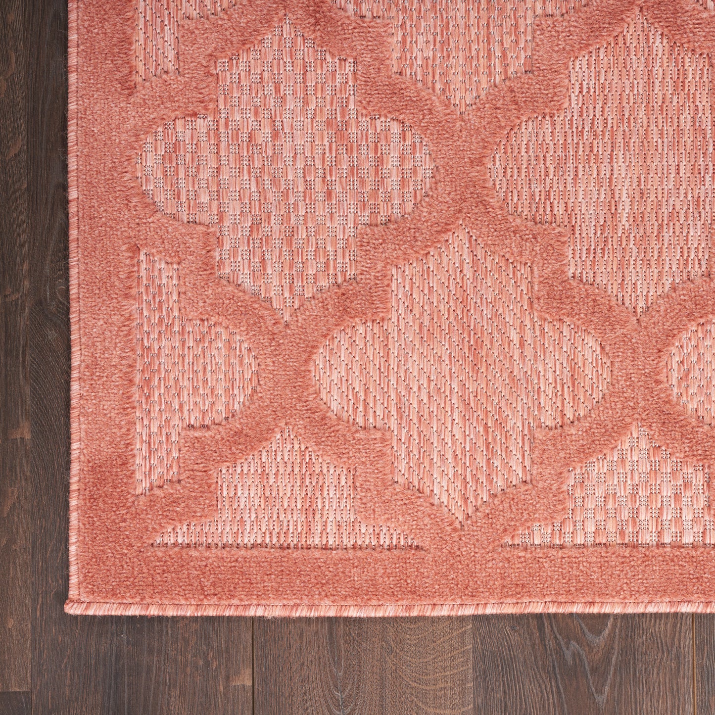 Nourison Easy Care 9' x 12' Coral Orange Modern Rug