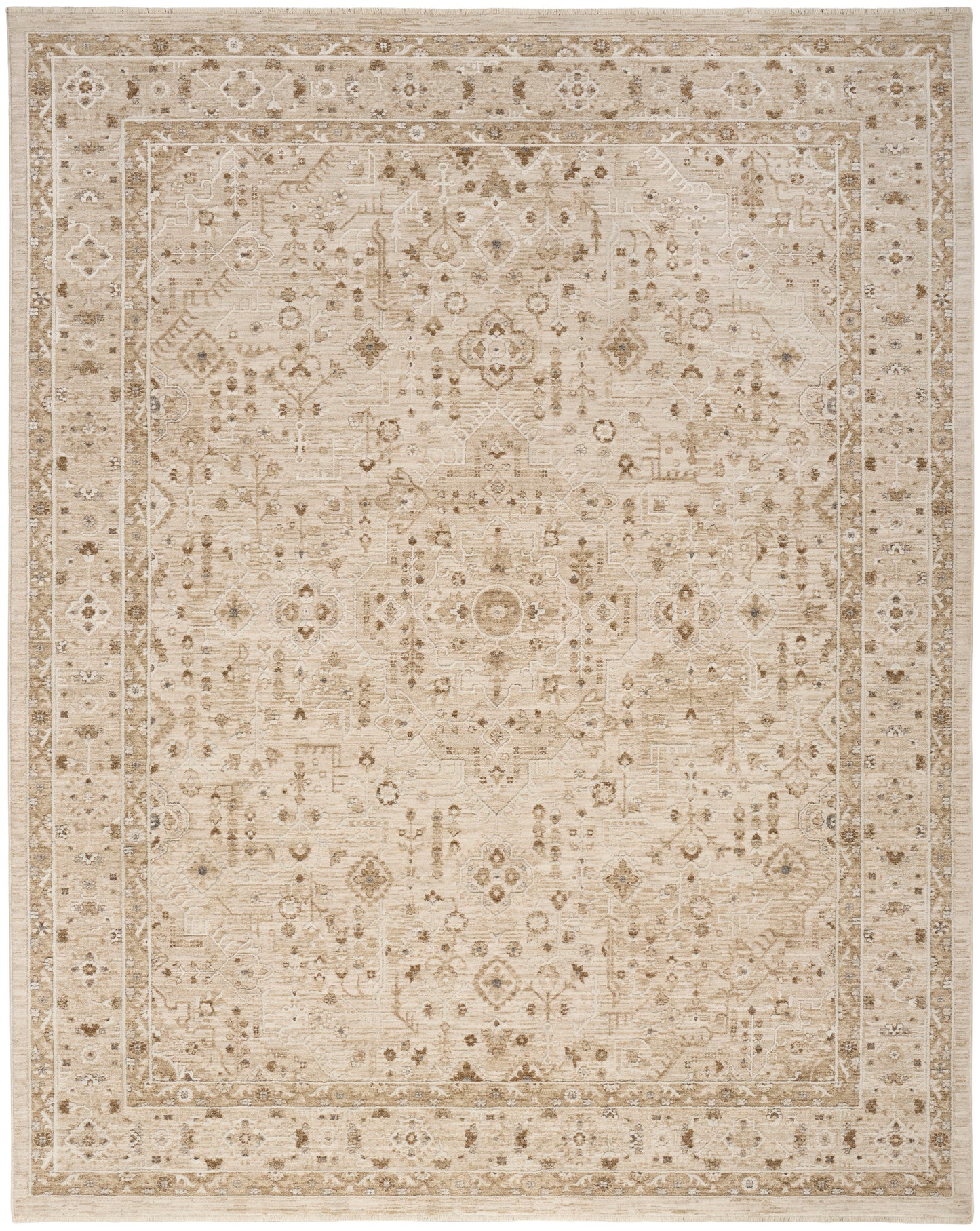 Nourison Retreat 9'6" x 13'2" Beige Vintage Indoor Rug