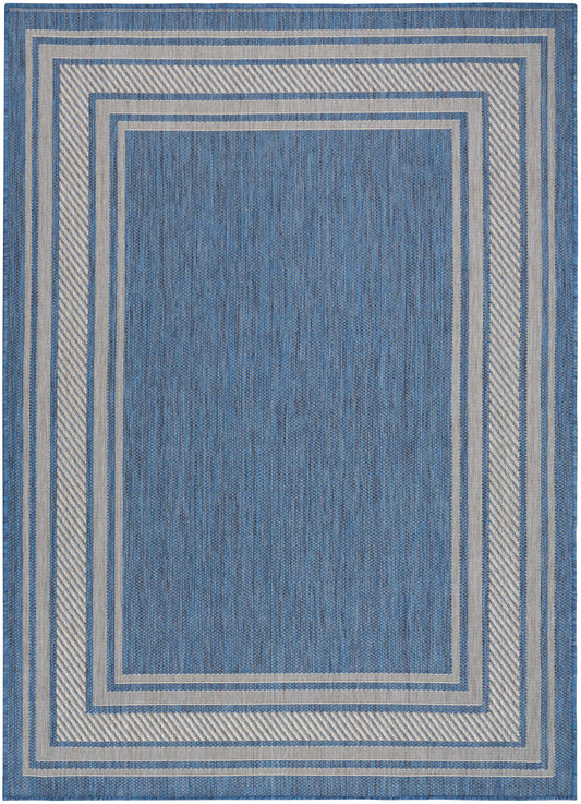 Nourison Horizon Indoor/Outdoor 4' x 6' Denim Modern Rug