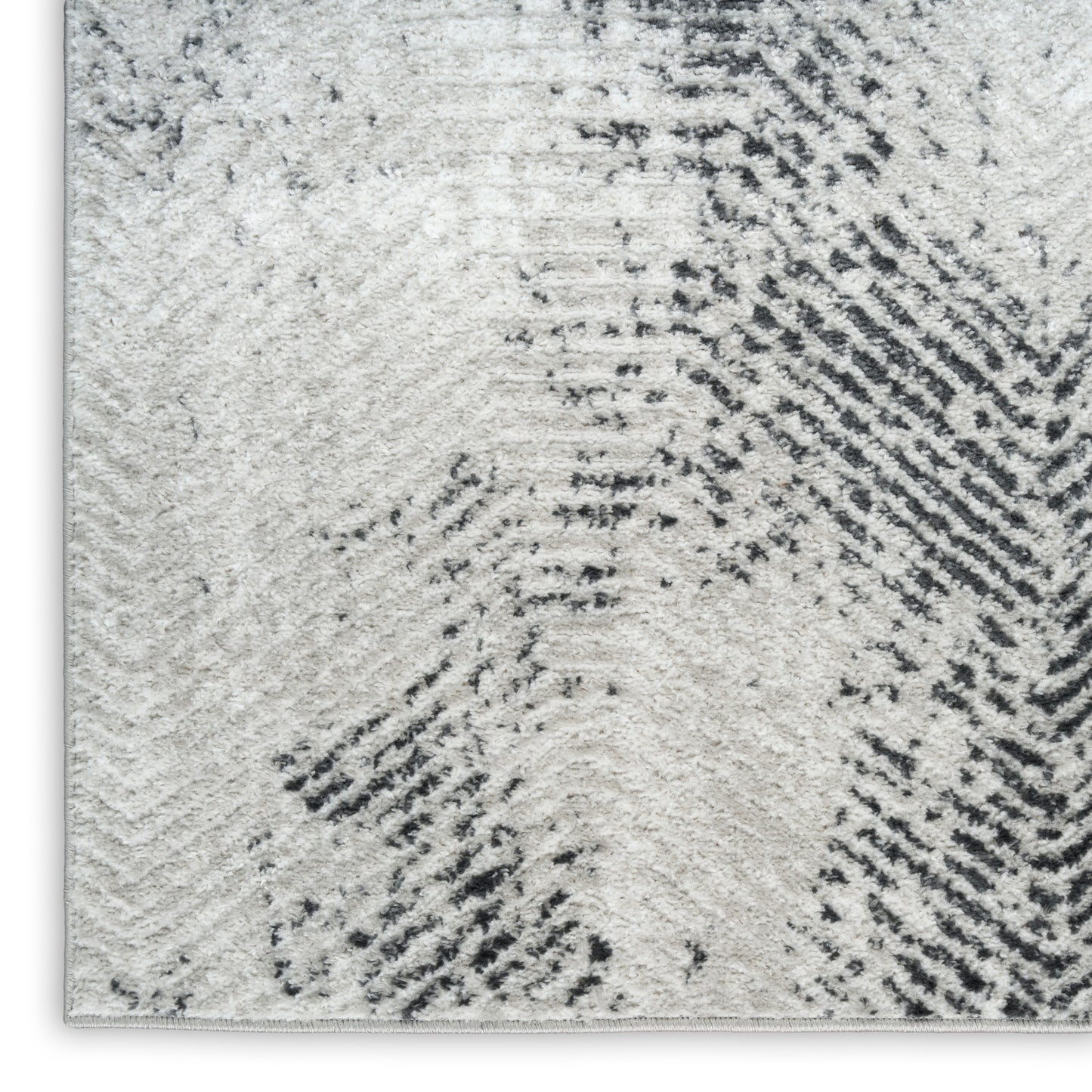 Nourison Dekor 5'3" x 7' Grey Charcoal Modern Indoor Rug