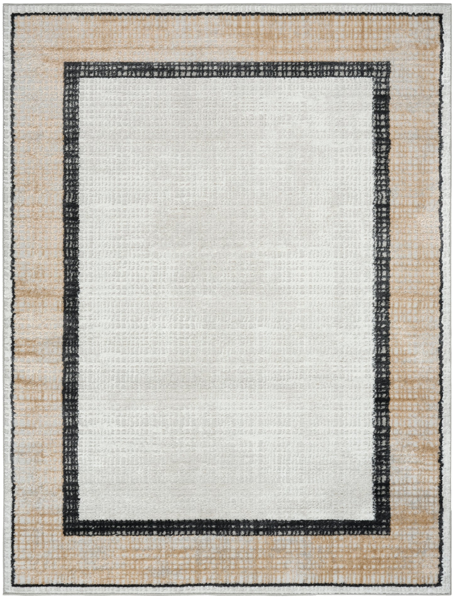 Nourison Dekor 5'3" x 7' Grey Charcoal Modern Indoor Rug
