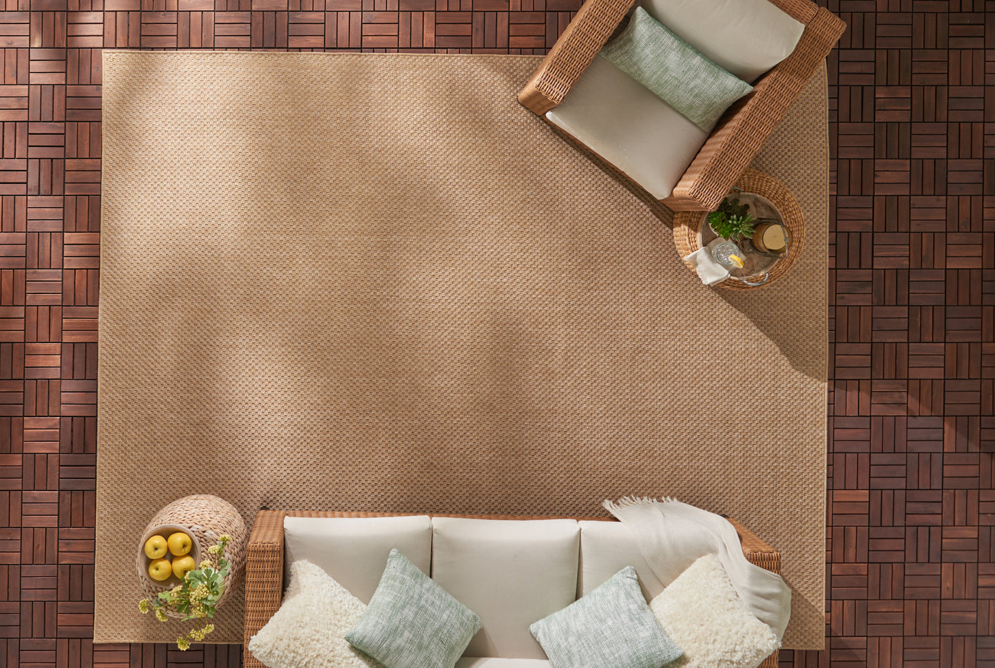 Nourison Tulum 8' x 10' Taupe Outdoor Rug