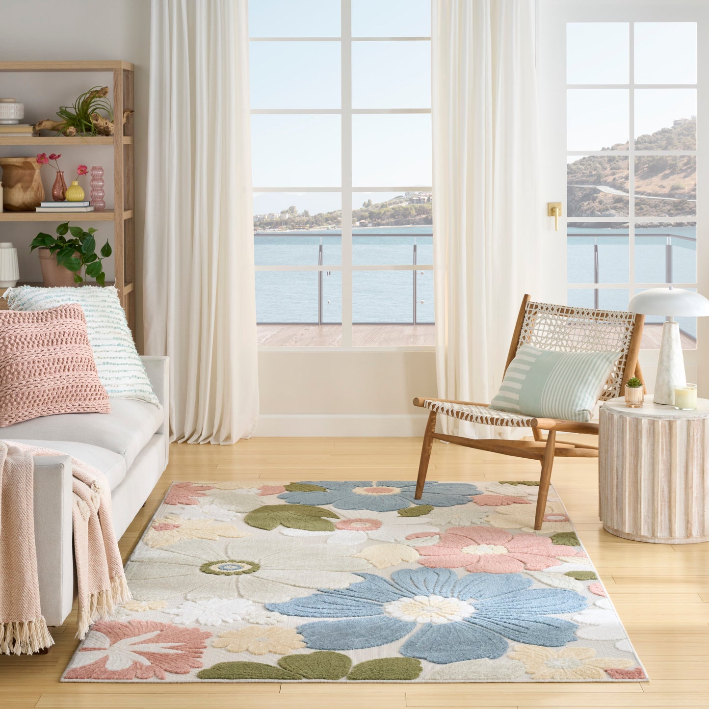 Nourison Aloha 5'3" x 7'5" Multicolor Modern Rug