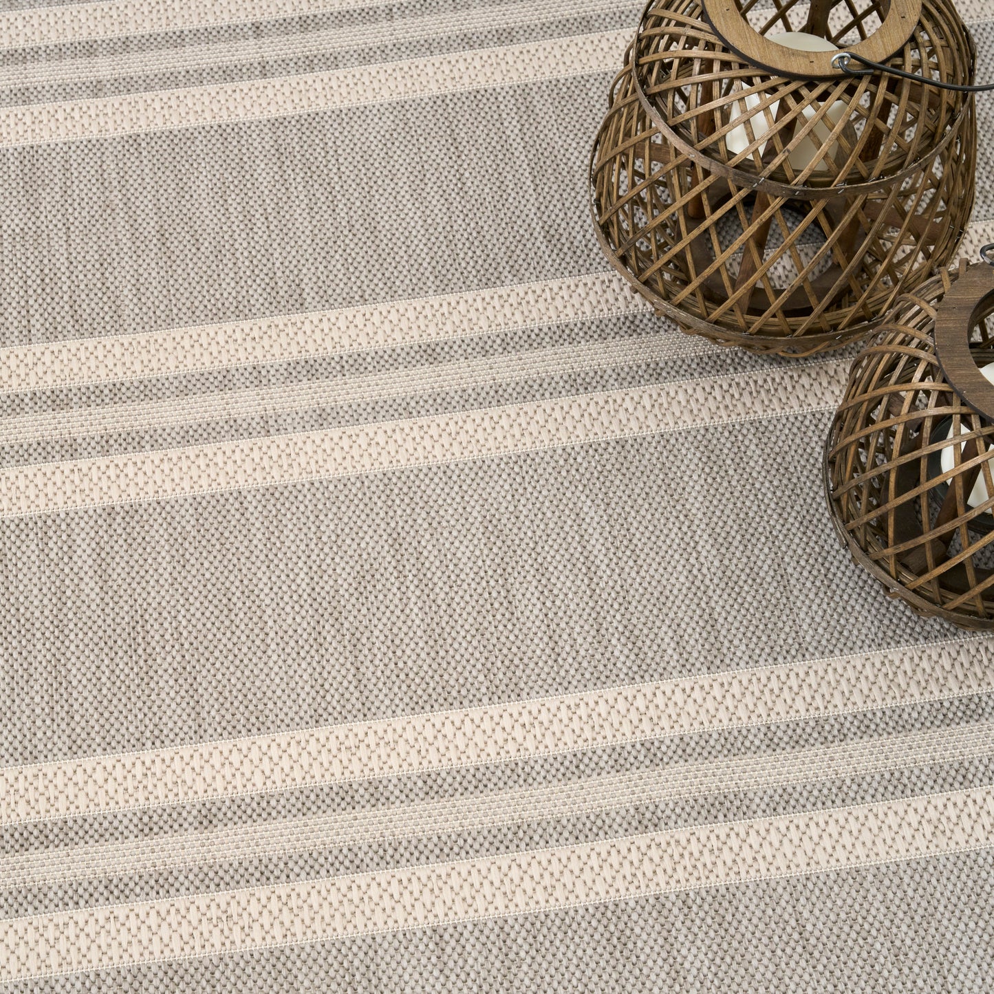 Nourison Horizon Indoor/Outdoor 6' x 9' Grey Modern Rug