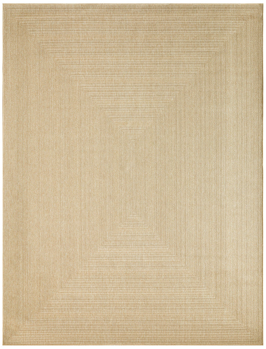 Nourison Tulum 9' x 12' Taupe Ivory Outdoor Rug