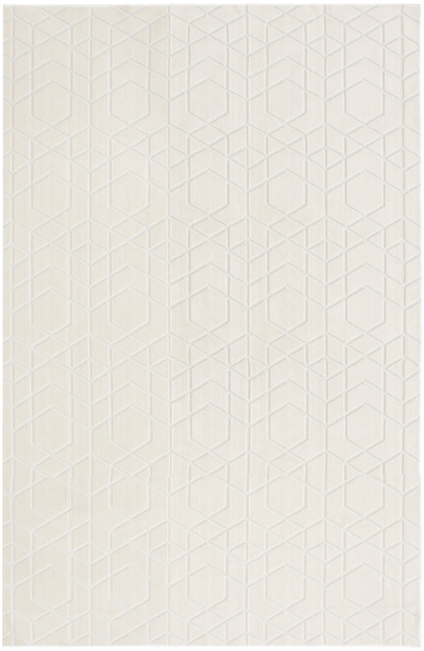Nourison Washable Charm 4' x 6' Ivory Modern Indoor Rug