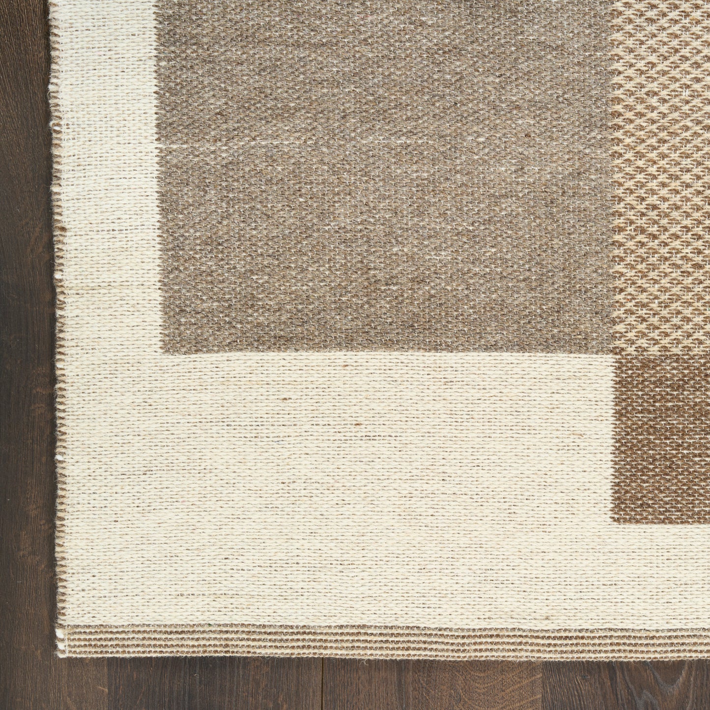 Nourison Copenhagen 5' x 7' Ivory Mocha Mid-Century Modern Indoor Rug