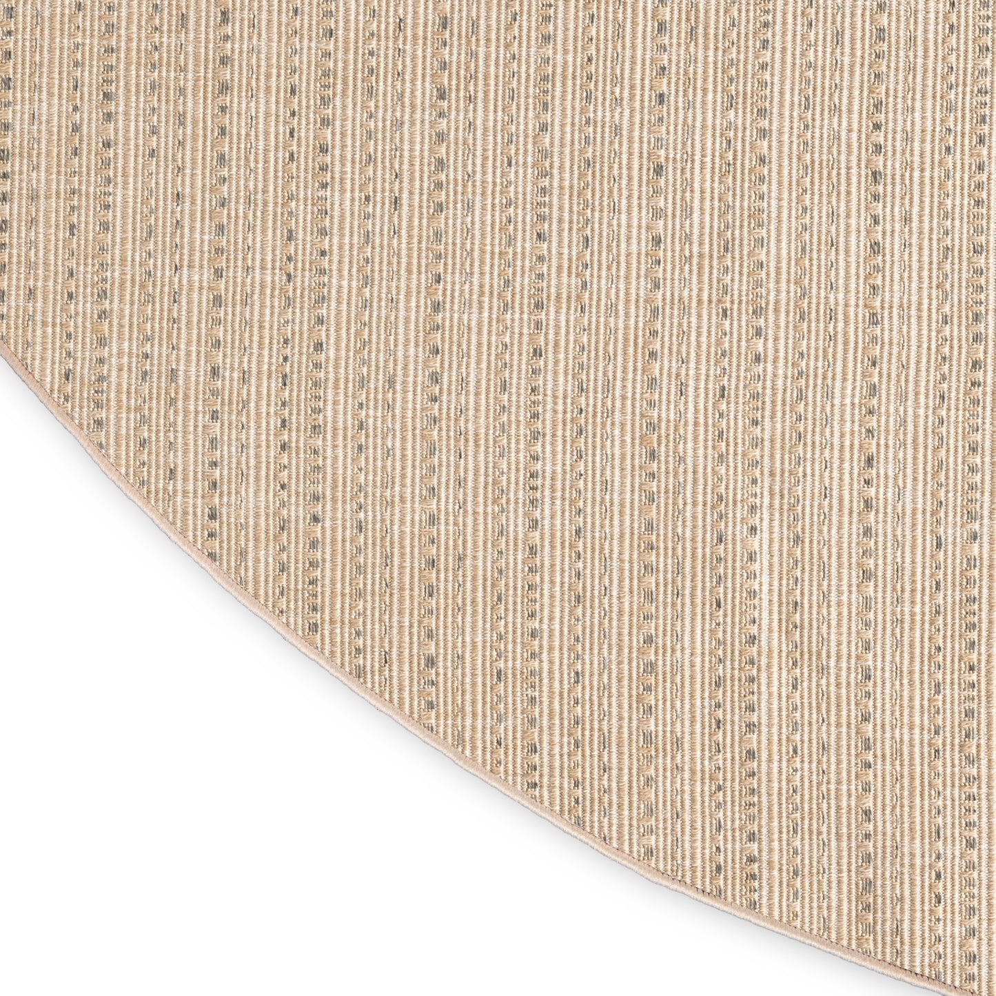 Nourison Tulum 8' x Round Taupe Outdoor Rug