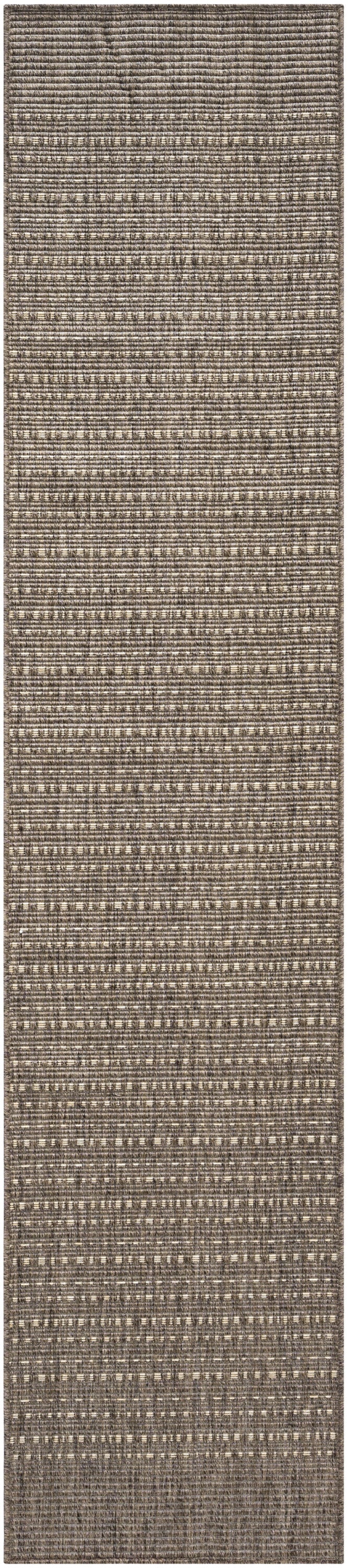 Nourison Tulum 2'2" x 10' Brown Outdoor Rug