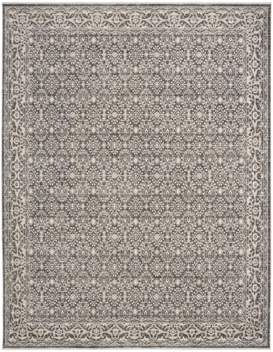Nourison Shadows 9' x 12' Charcoal Ivory Vintage Indoor Rug