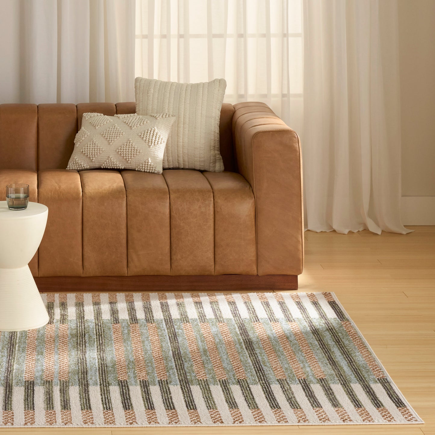 Nourison Nordic 5' x 7' Ivory Multicolor Modern Indoor Rug