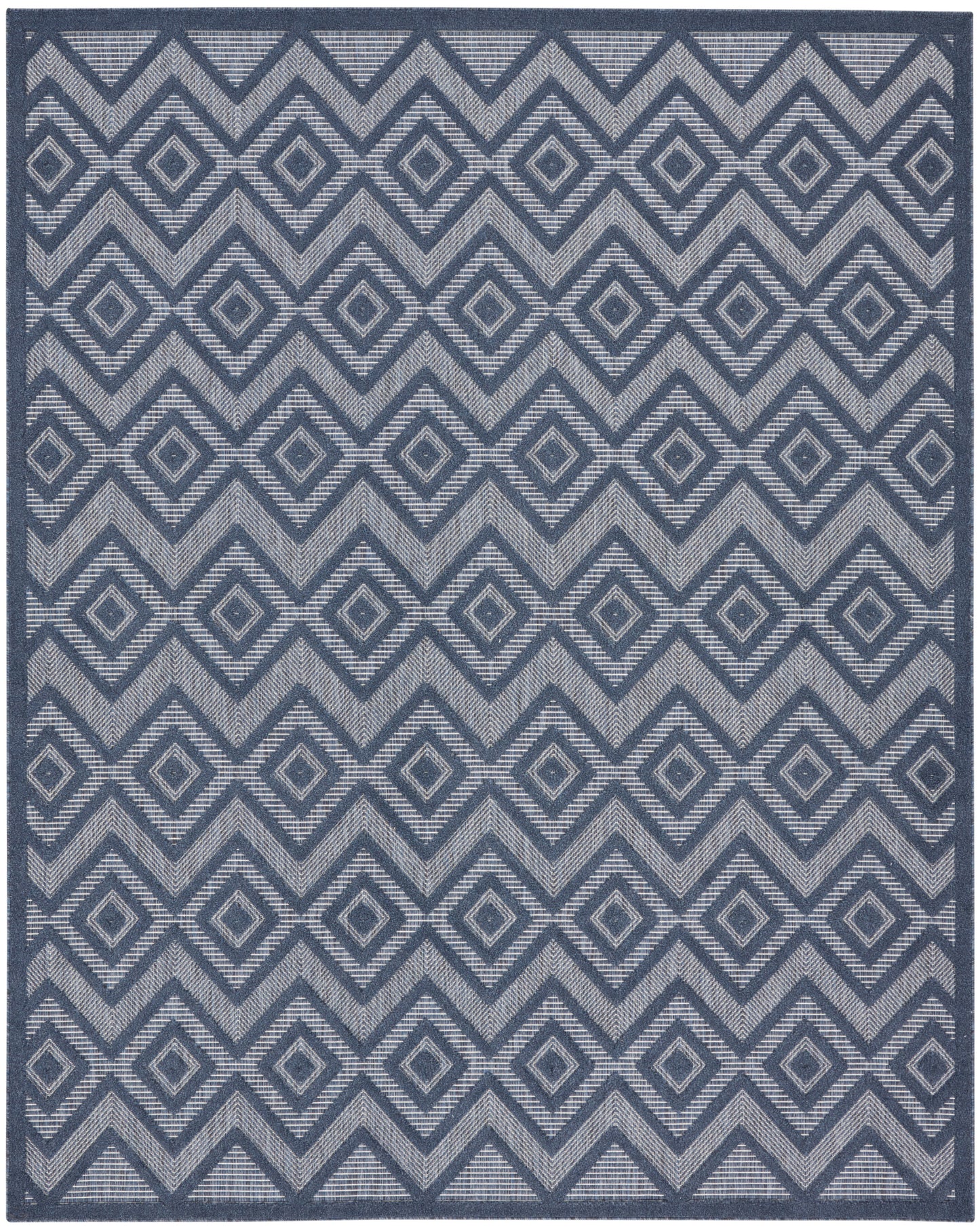 Nourison Versatile 9' x 12' Navy Blue Modern Rug