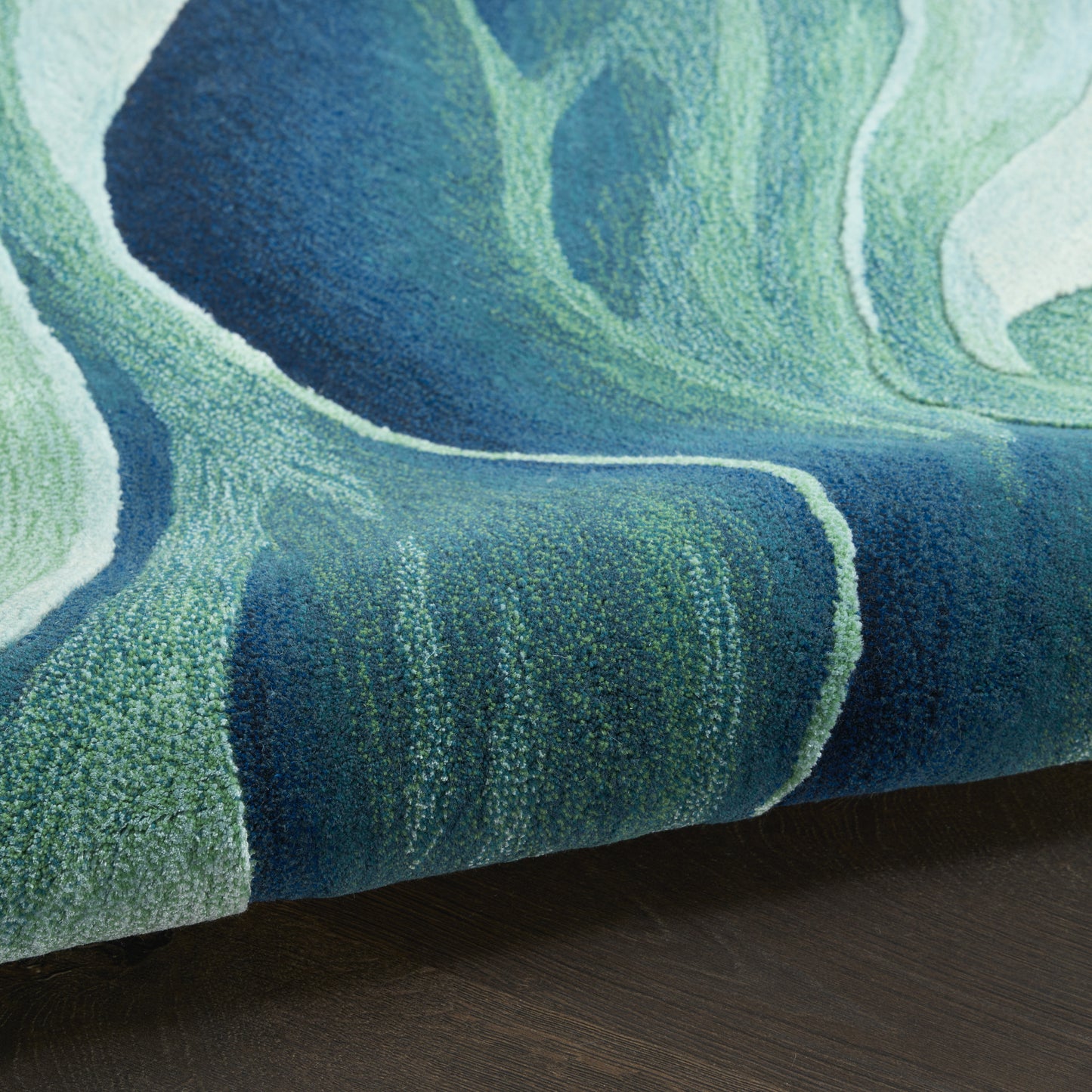 Nourison Prismatic 3'9" x 5'9" Silver Green Modern Indoor Rug