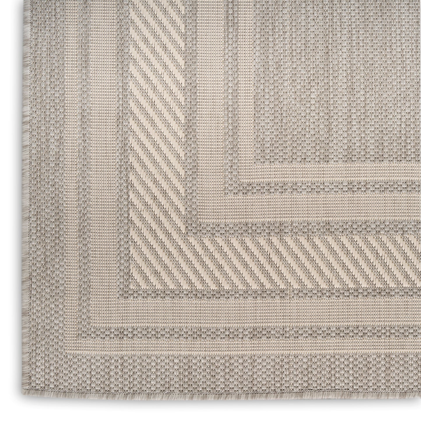 Nourison Horizon Indoor/Outdoor 10' x 14' Grey Modern Rug