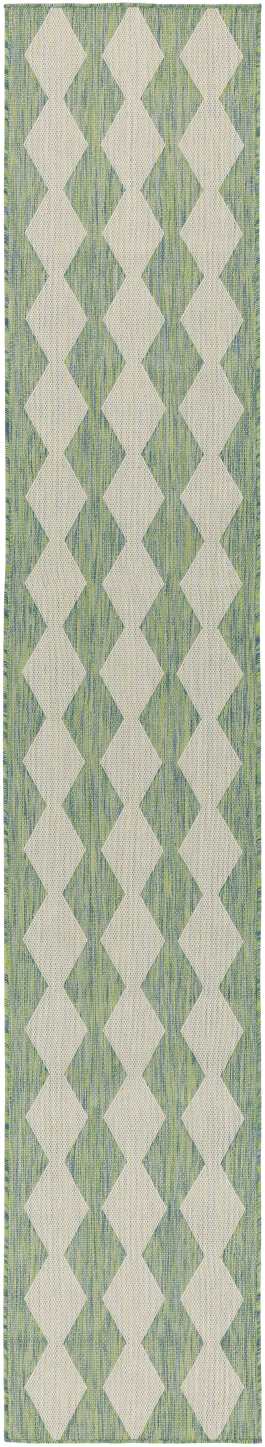 Nourison Positano 2'2" x 10' Blue Green Modern Rug