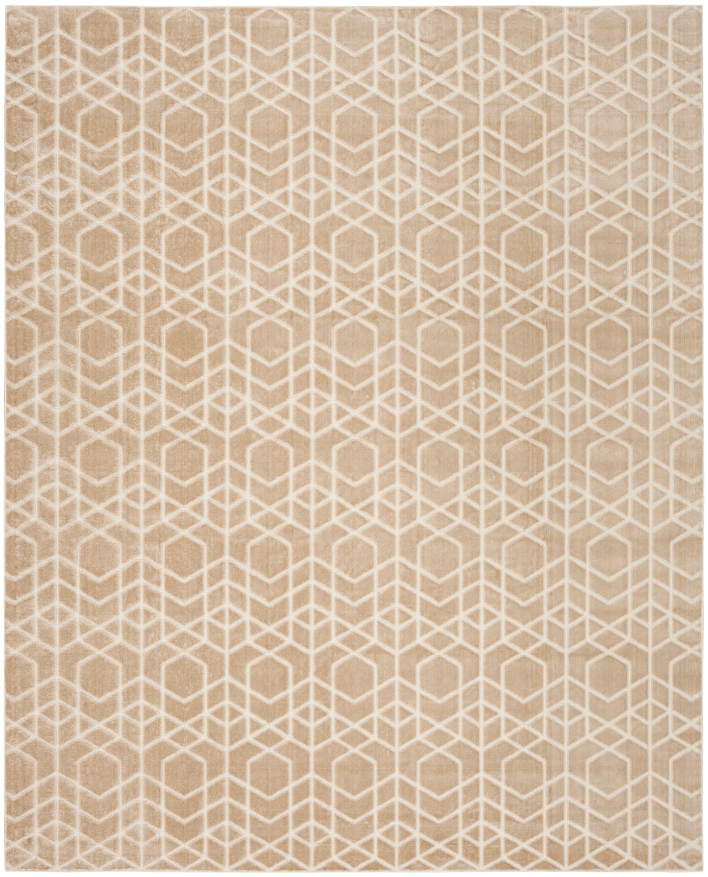 Nourison Washable Charm 8' x 10' Beige Ivory Modern Indoor Rug