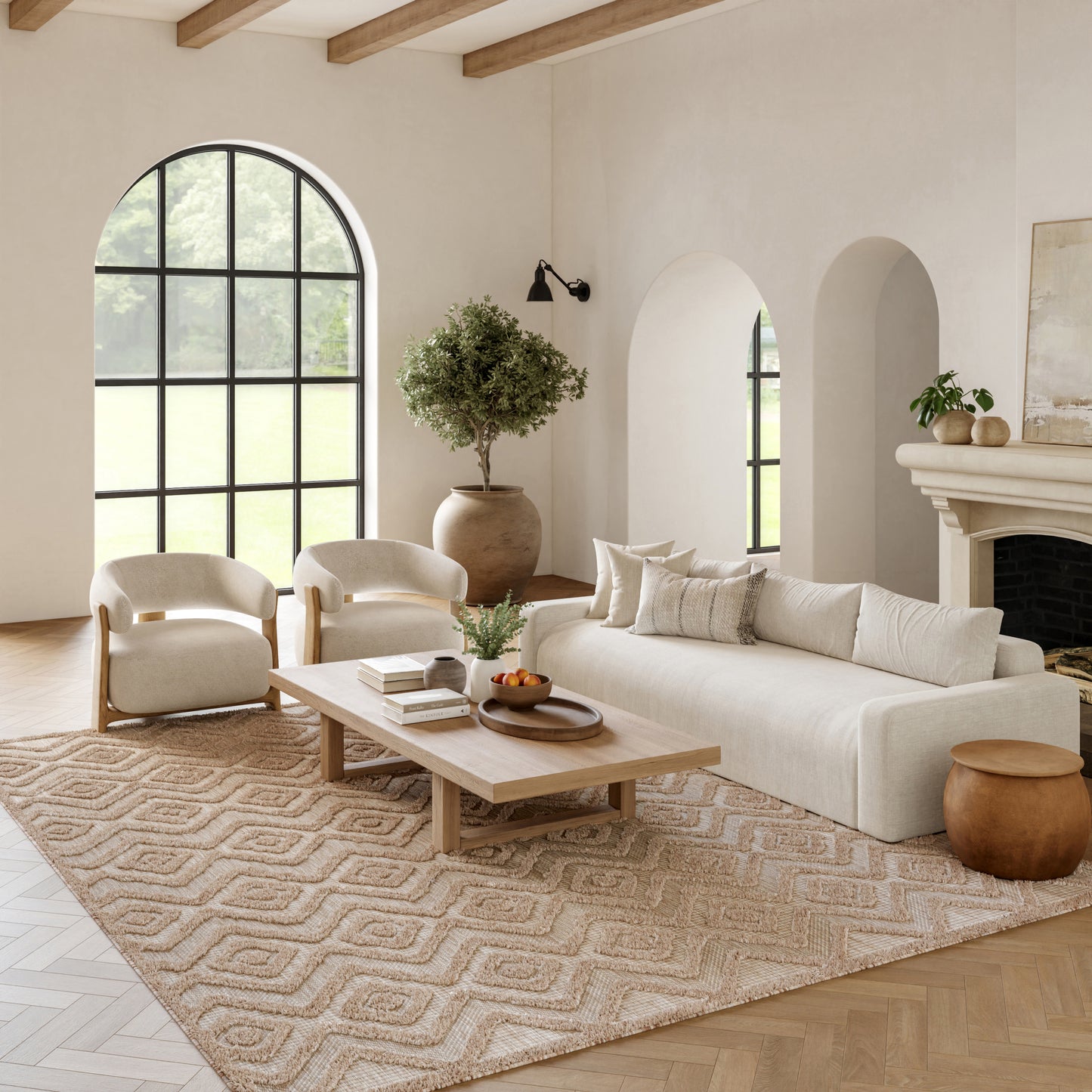 Nourison Versatile 9' x 12' Natural Beige Modern Rug