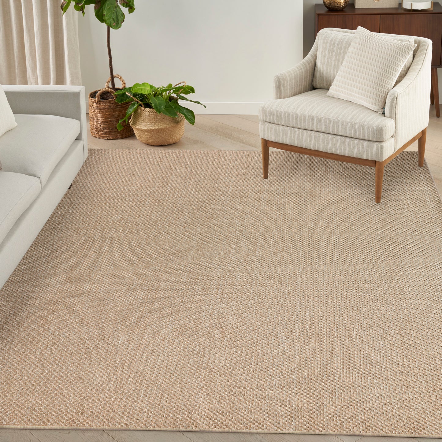 Nourison Tulum 10' x 14' Taupe Outdoor Rug