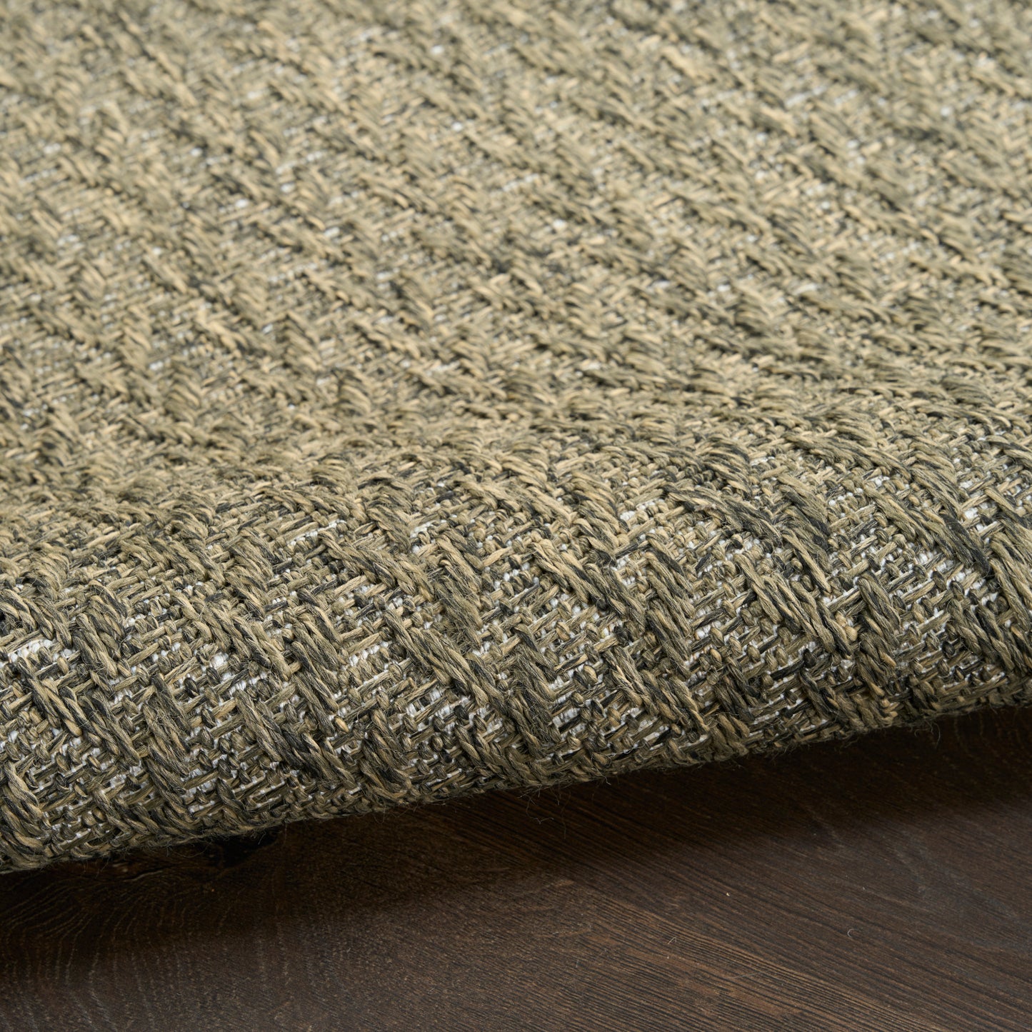Nourison Tulum 2'2" x 8' Olive Outdoor Rug