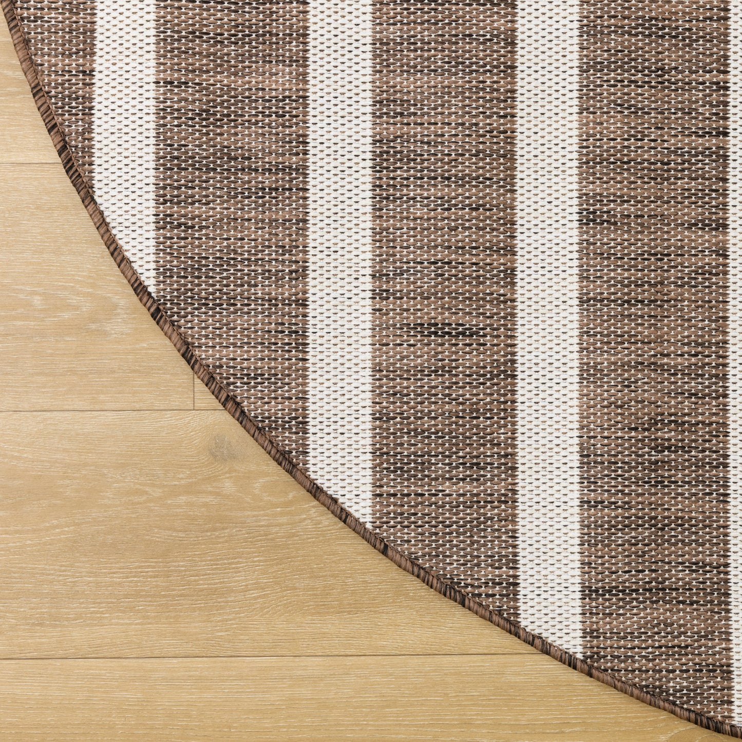 Nourison Positano 8' x Round Natural Ivory Modern Rug