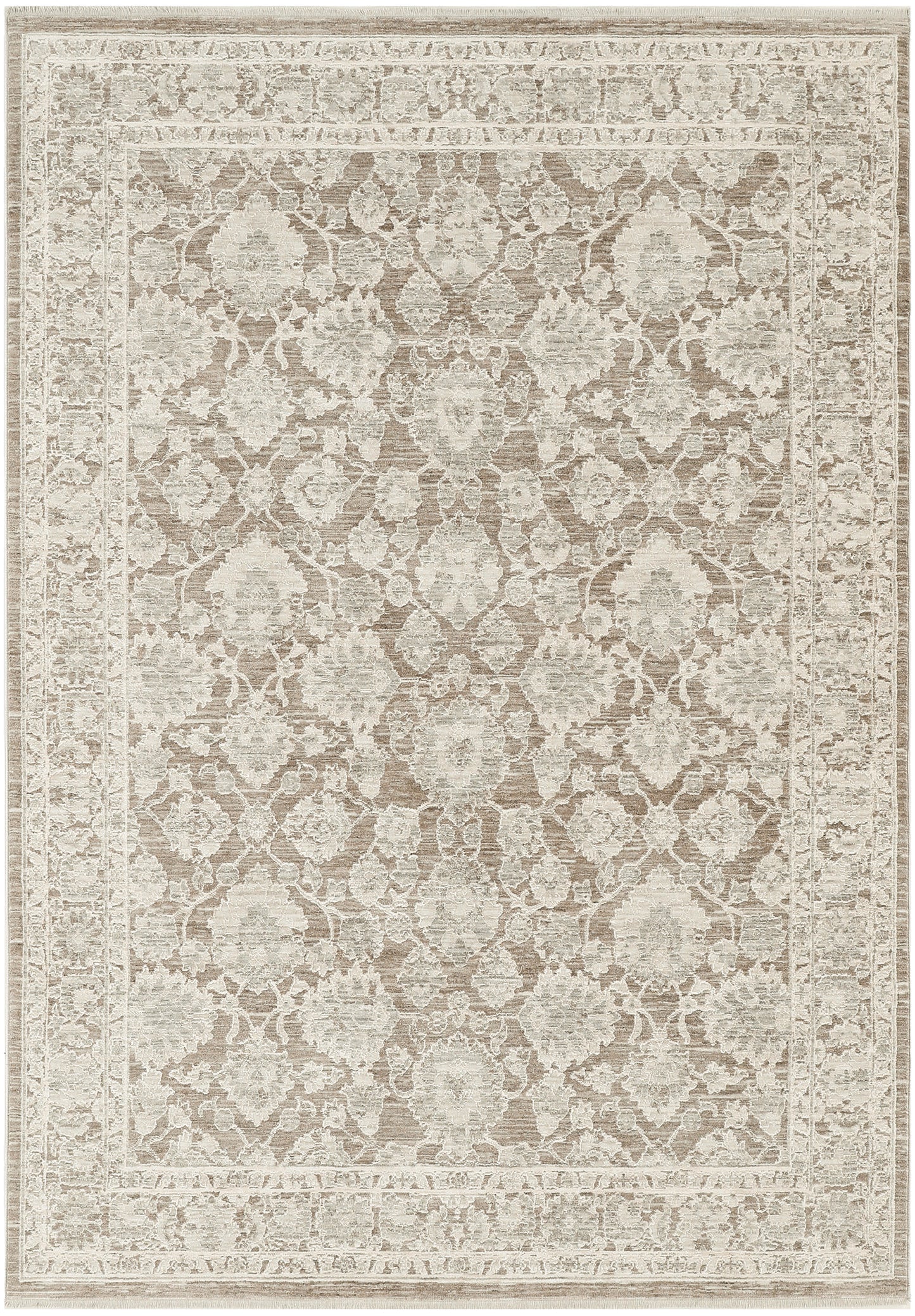 Nourison Shadows 3'11" x 5'11" Ivory Mocha Vintage Indoor Rug