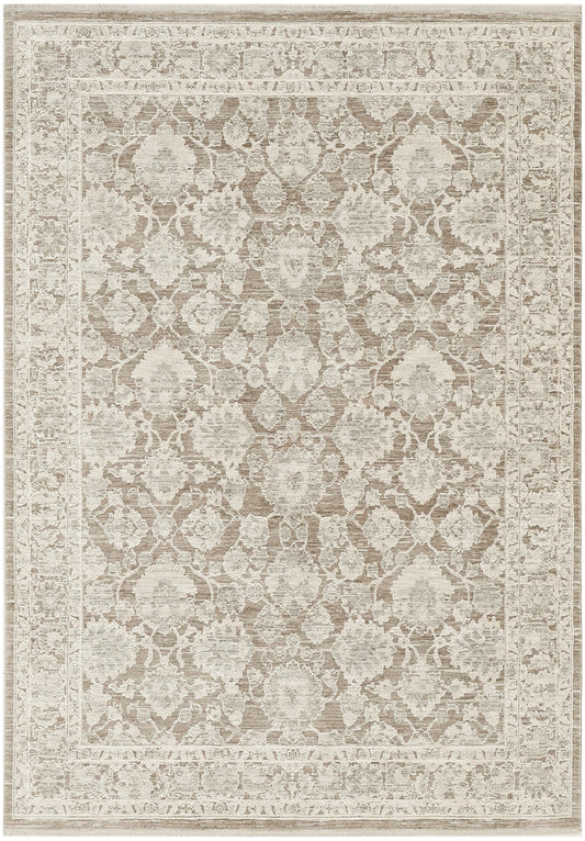 Nourison Shadows 3'11" x 5'11" Ivory Mocha Vintage Indoor Rug