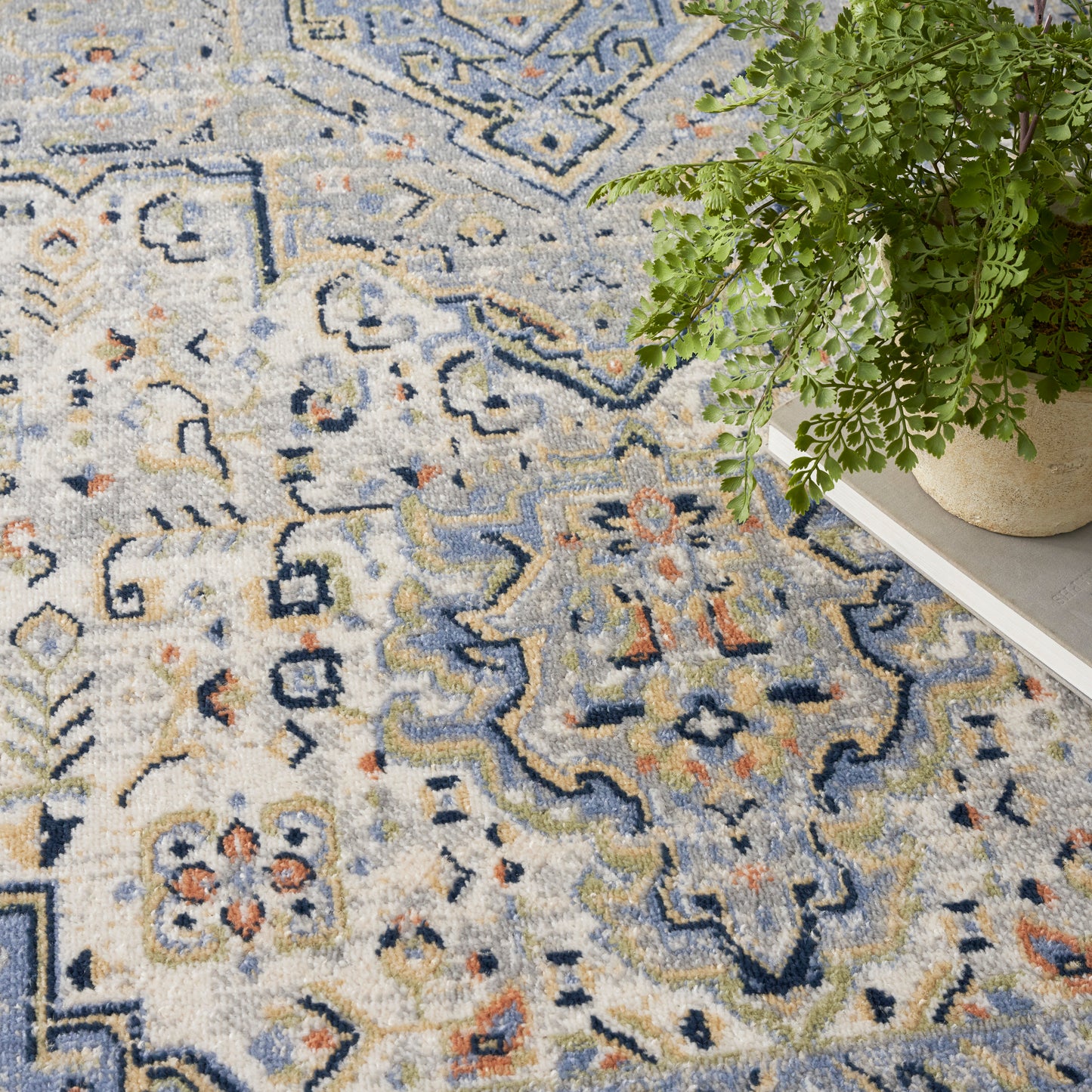 Nourison Nourison Essentials Persian 6' x Round Blue Vintage Rug