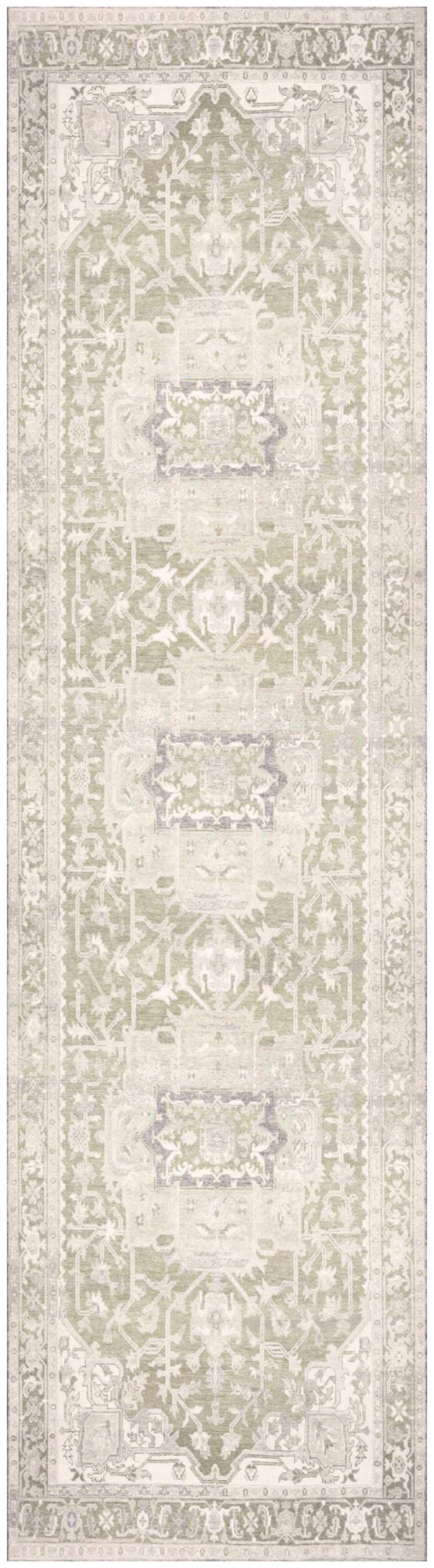 Nourison Vintage Washables 2'2" x 8' Green Vintage Indoor Rug