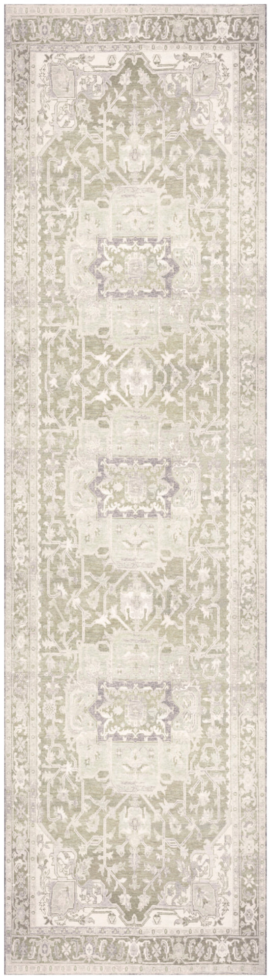 Nourison Vintage Washables 2'2" x 8' Green Vintage Indoor Rug