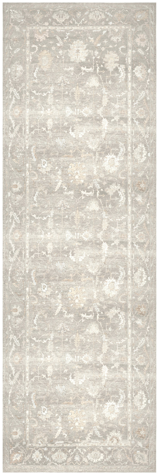 Nourison Vintage Washables 2' x 6' Grey Vintage Indoor Rug