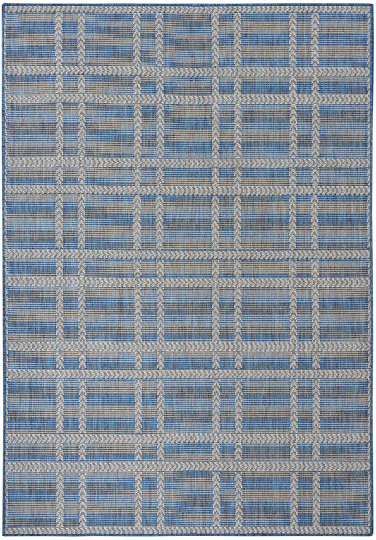 Nourison Horizon Indoor/Outdoor 4' x 6' Navy Modern Rug