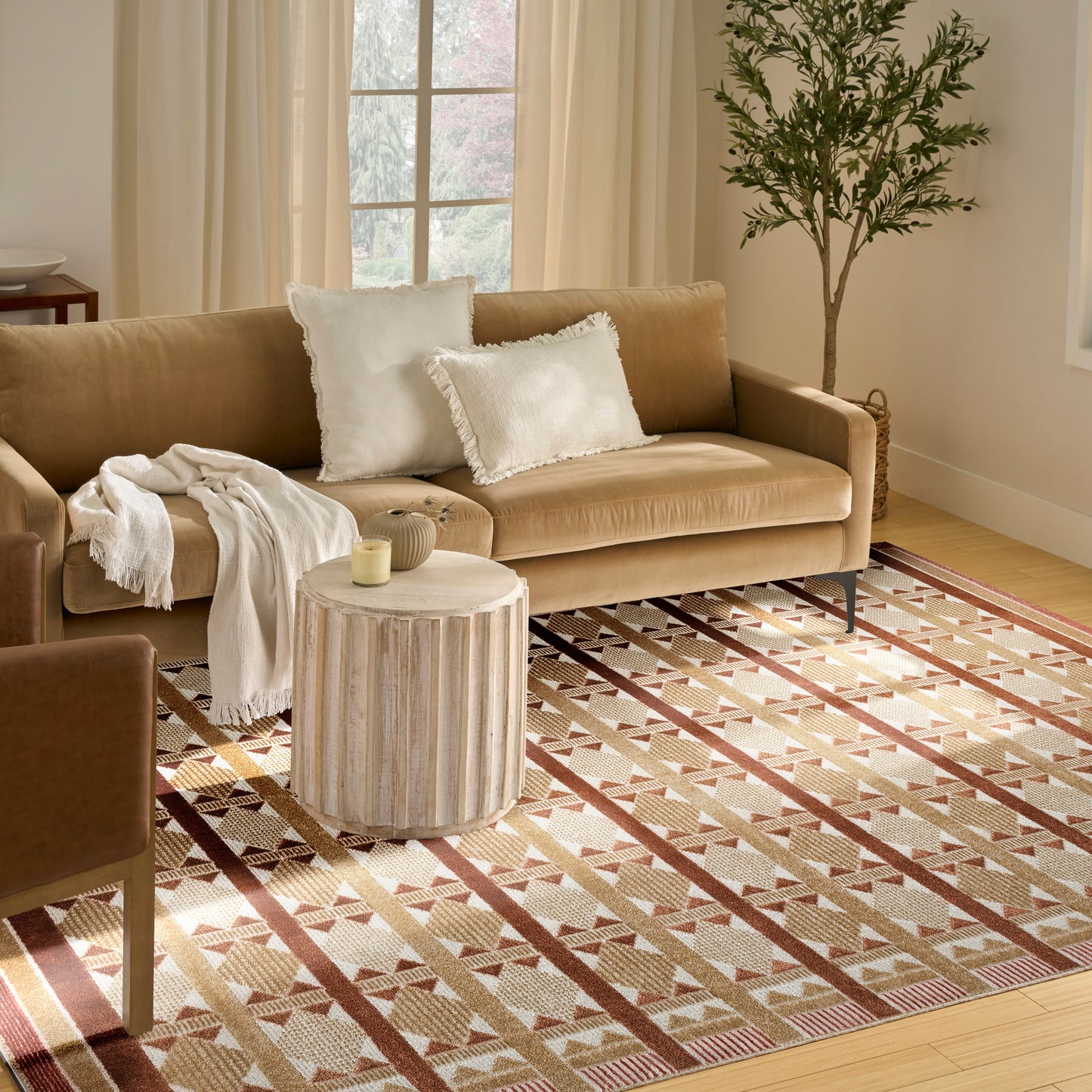 Nourison Nordic 8' x 10' Rust Modern Indoor Rug