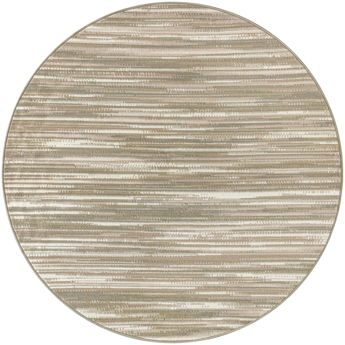 Nourison Jubilant 8' x Round Green Ivory Modern Indoor Rug
