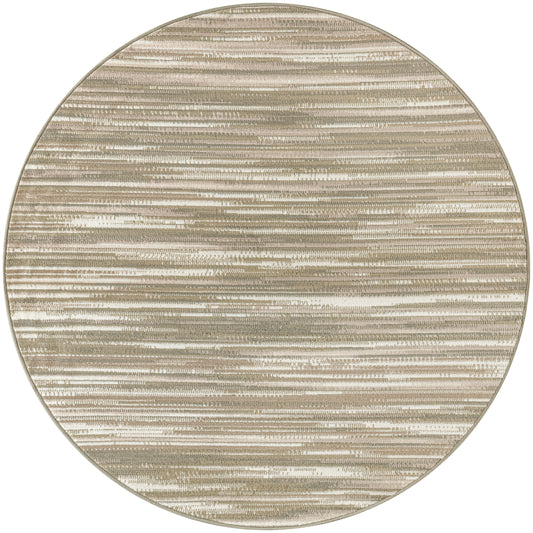 Nourison Jubilant 8' x Round Green Ivory Modern Indoor Rug
