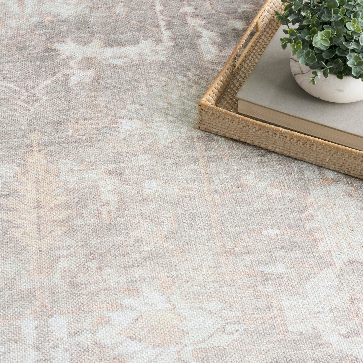 Nourison Vintage Washables 4' x 6' Grey Vintage Indoor Rug