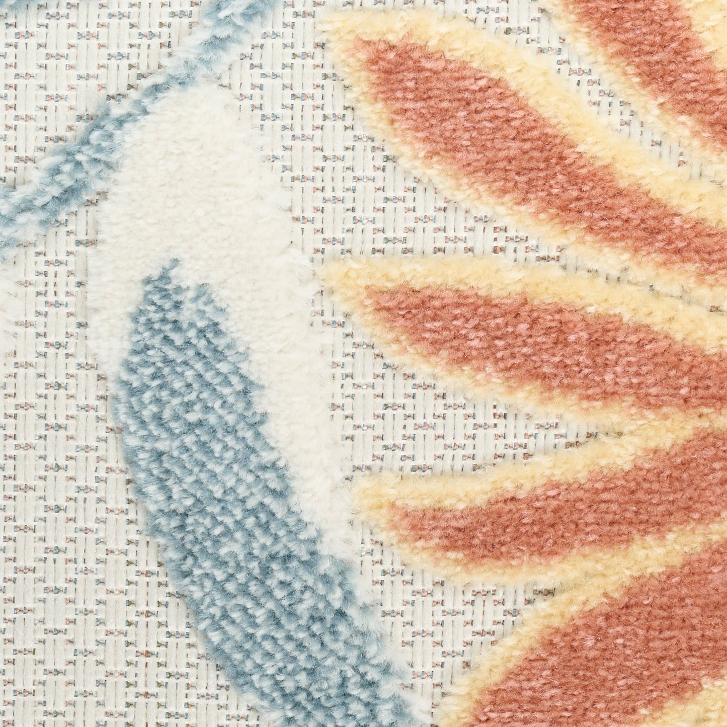 Nourison Aloha 3'6" x 5'6" Ivory Rose Outdoor Rug