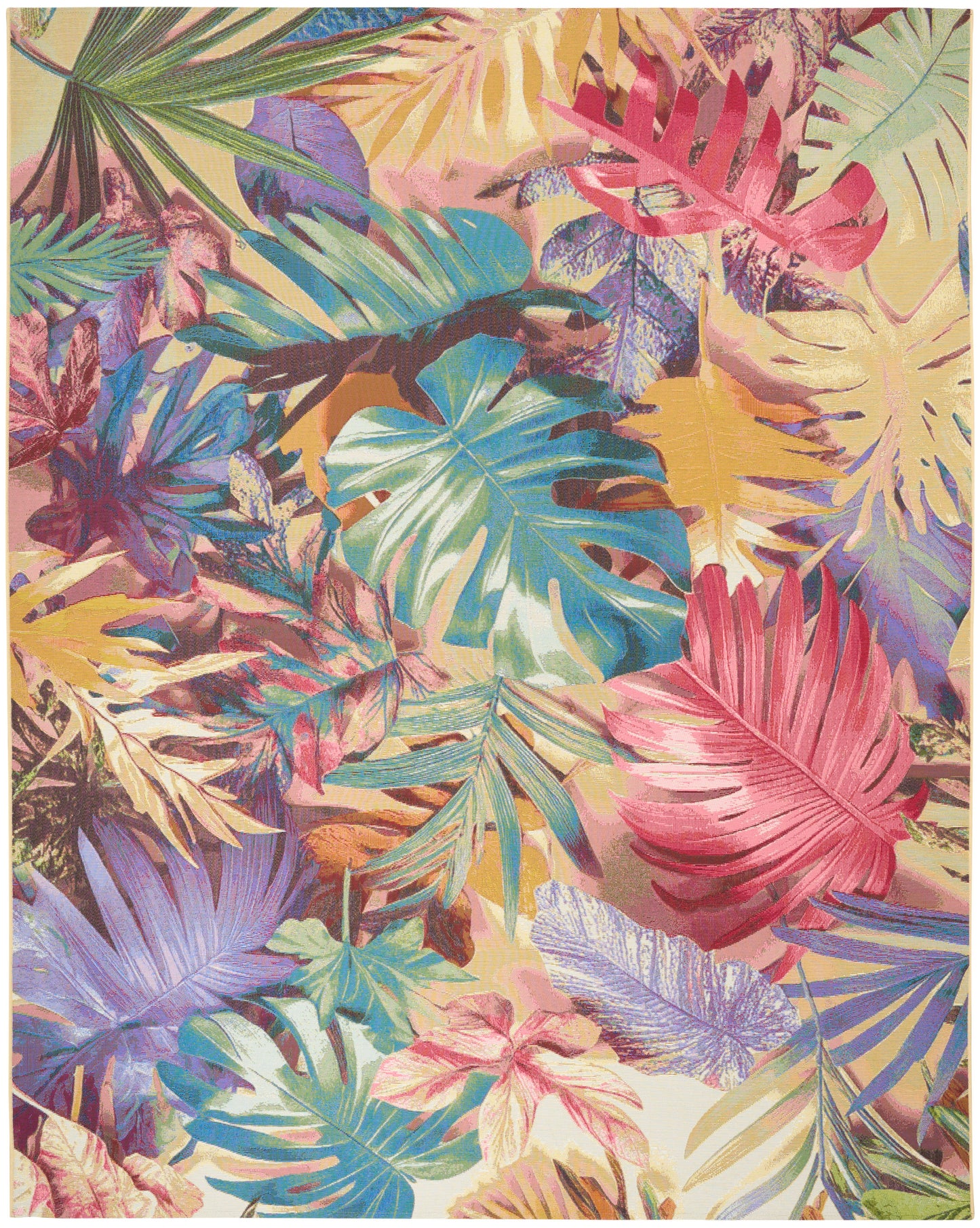 Nourison Color Splash 5'3" x 7'3" Multicolor Tropical Rug