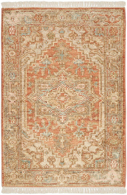 Nourison Heritage Vine 2' x 3' Rust Vintage Indoor Rug