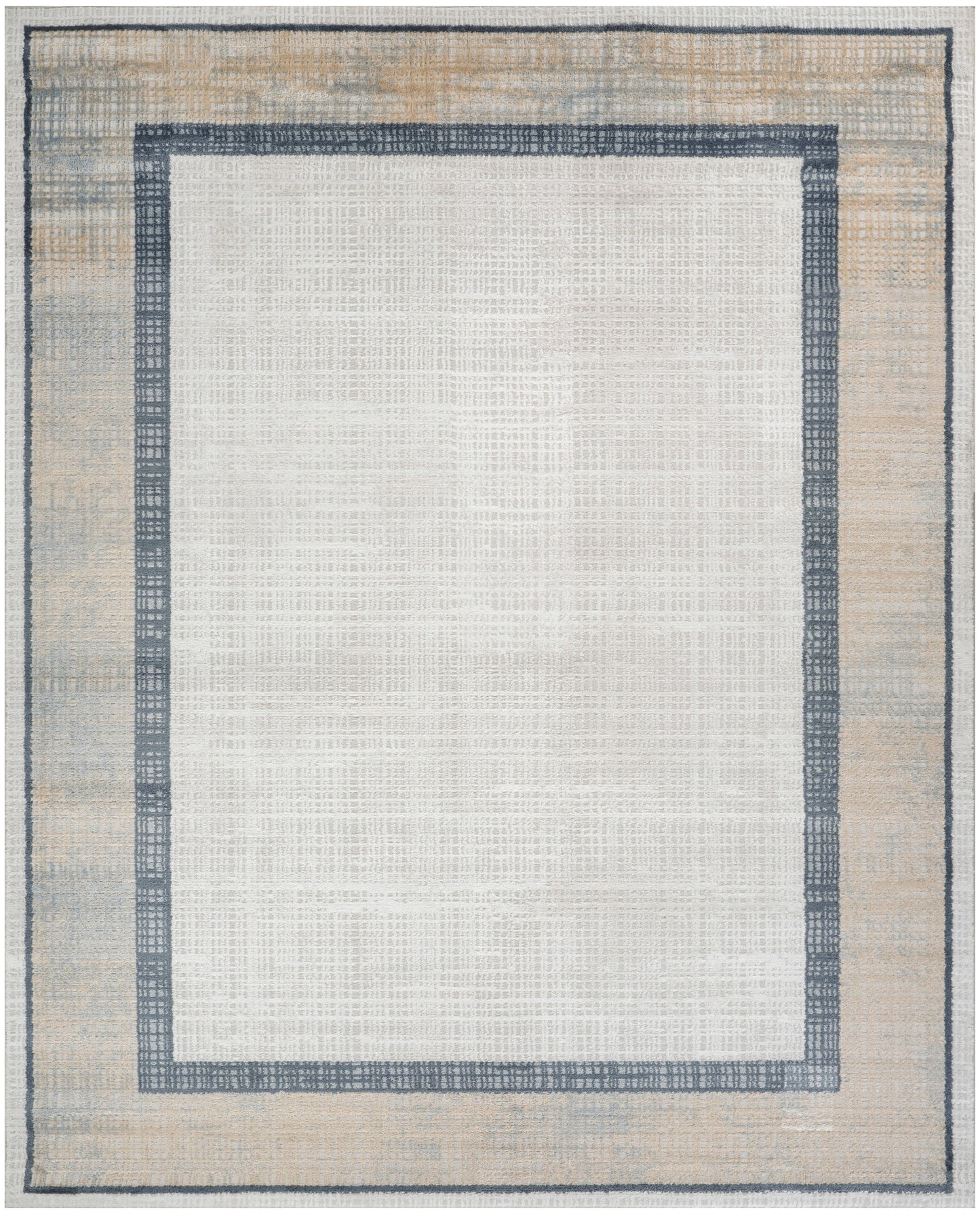 Nourison Dekor 7'10" x 9'10" Grey Navy Modern Indoor Rug